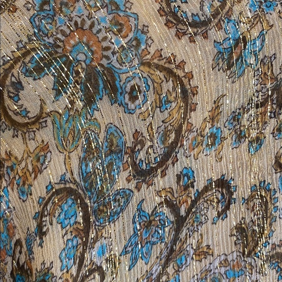 Chadwicks Gold and Blue Paisley Skirt - Picture 3 of 7